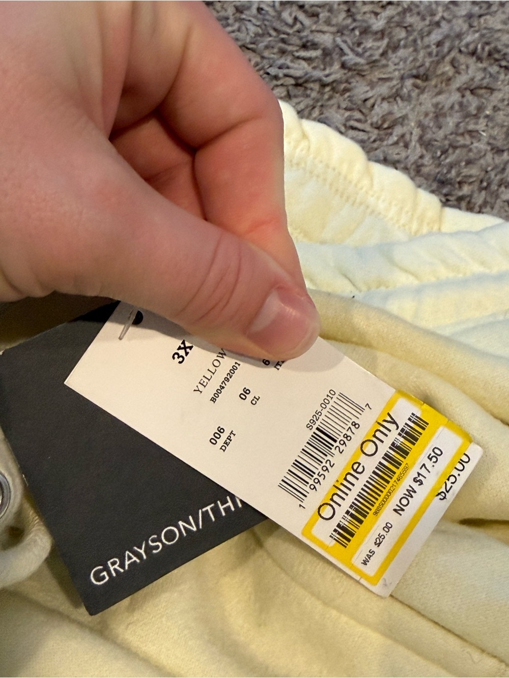 🐷Grayson Threads Light Yellow Drawstring Lounge Pants - Picture 5 of 5